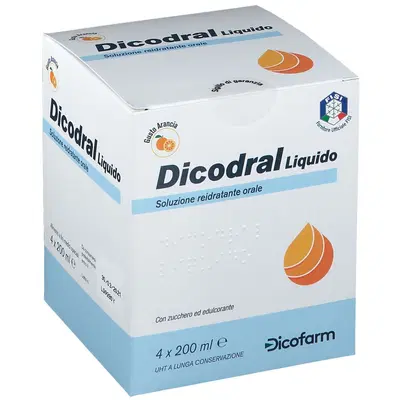 DICODRAL LIQUIDO SOLUZIONE REIDRATANTE ORALE 4 X 200 ML DICODRAL LIQUIDO SOLUZIONE REIDRATANTE ORALE 4 X 200 ML