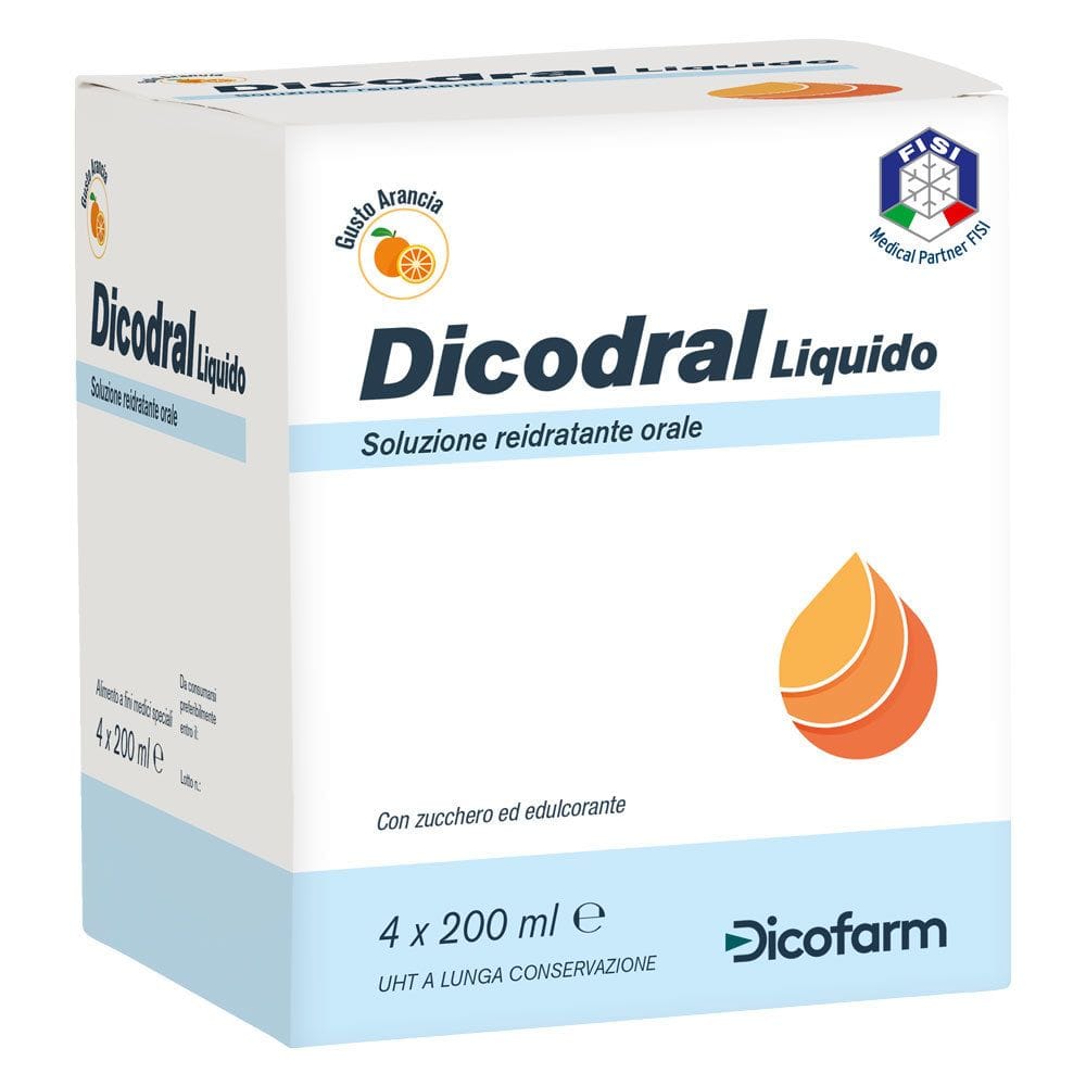 DICODRAL LIQUIDO SOLUZIONE REIDRATANTE ORALE 4 X 200 ML