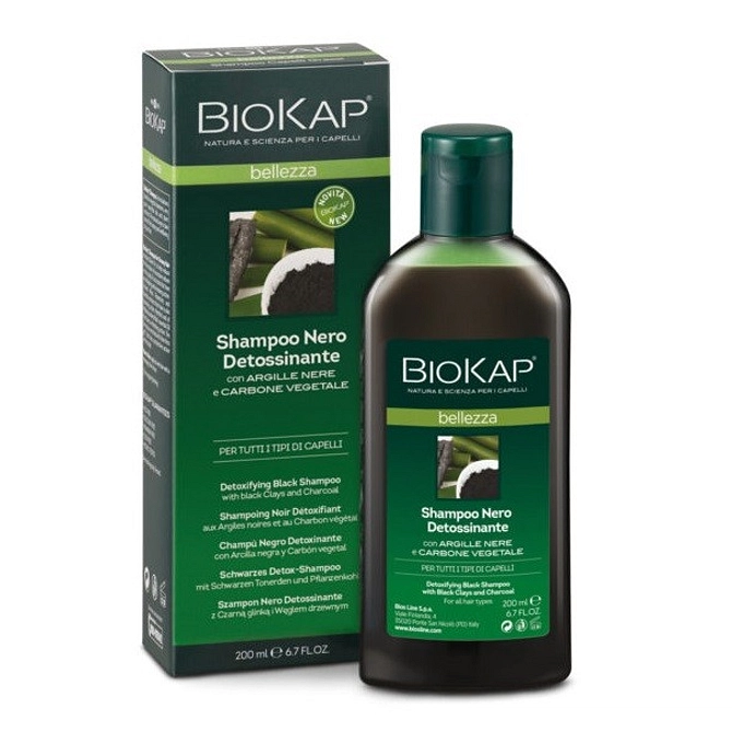 Biokap Bellezza Shampoo Nero Detossinante 200 Ml Biosline