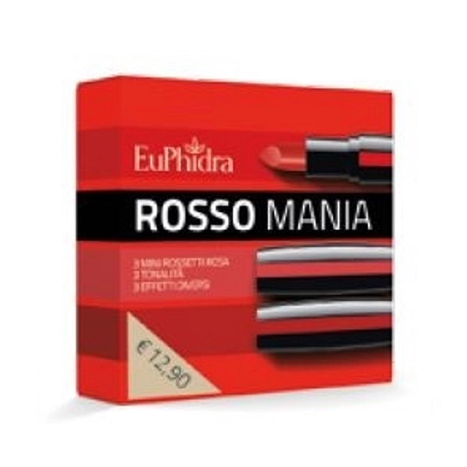 Euphidra Rosso Mania 3 Mini Rossetti Tono Rosso