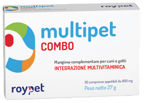MULTIPET COMBO INTEGRAZIONE MULTIVITAMINICA CANI E GATTI 30 COMPRESSE APPETIBILI DA 900 MG