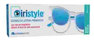 OCCHIALE DA LETTURA PREMONTATO IRISTYLE SUNNY ICE BLU +1,00 CON CLIP ON MAGNETICO DOTATO DI LENTI DA SOLE POLARIZZATE 1 PAIO