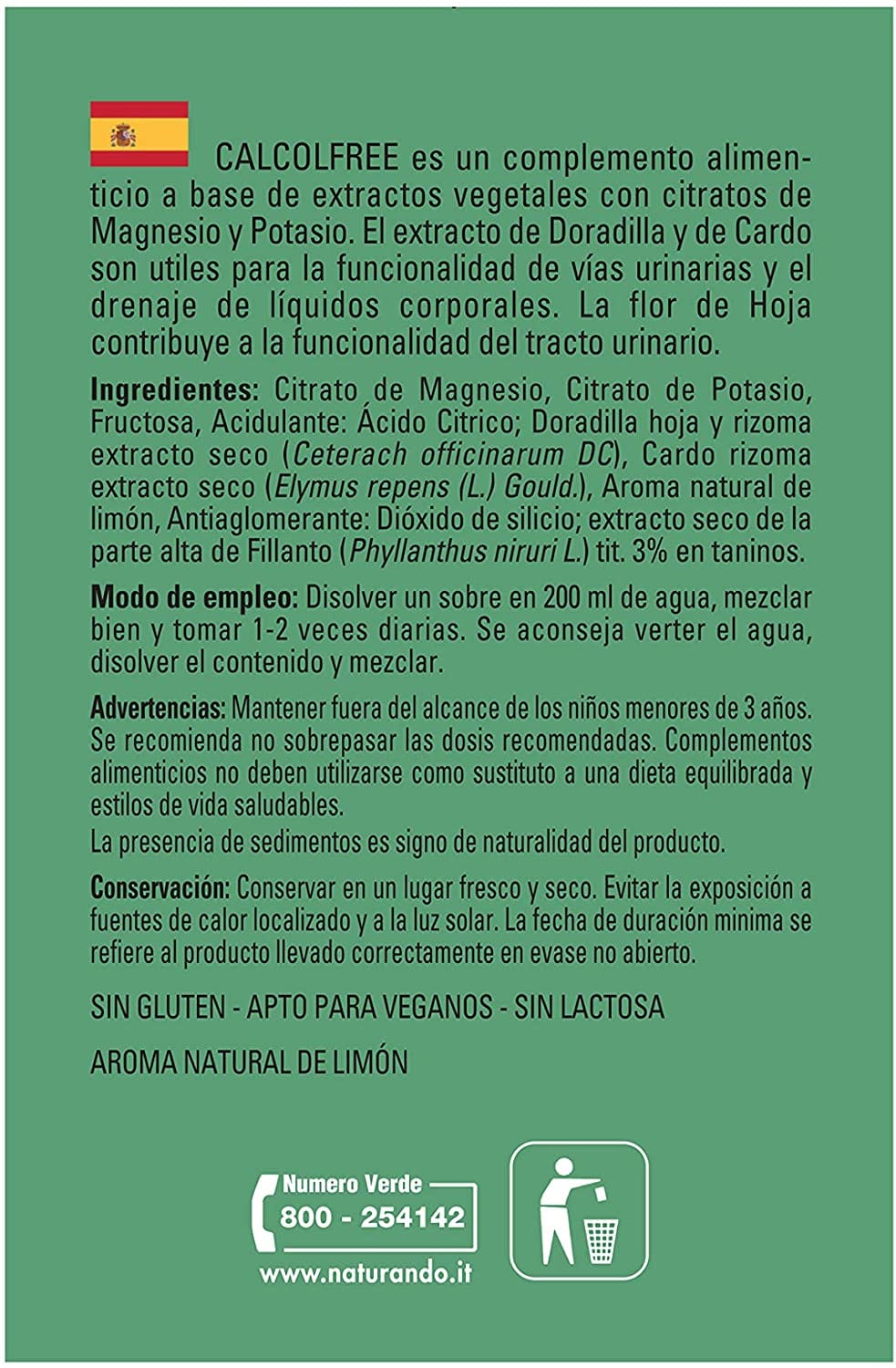 CALCOLFREE 30 BUSTINE