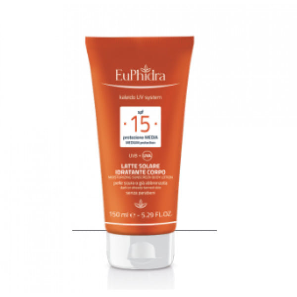 EUPHIDRA UV SYSTEM LATTE SOLARE 15 CORPO 150 ML + DOCCIA BRONZE