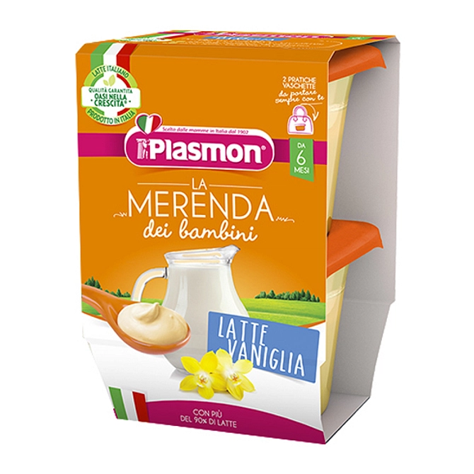 Plasmon La Merenda Dei Bambini Merende Latte Vaniglia Asettico 2 X 120 G