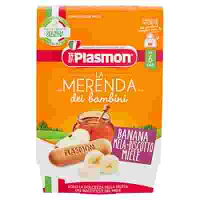 PLASMON LA MERENDA DEI BAMBINI MERENDE BANANA MELA BISCOTTO MIELE ASETTICO 2 X 120 G