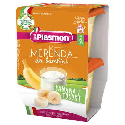 PLASMON LA MERENDA DEI BAMBINI SAPORI DI NATURA BANANA YOGURT ASETTICO 2 X 120 G PLASMON LA MERENDA DEI BAMBINI SAPORI DI NATURA BANANA YOGURT ASETTICO 2 X 120 G