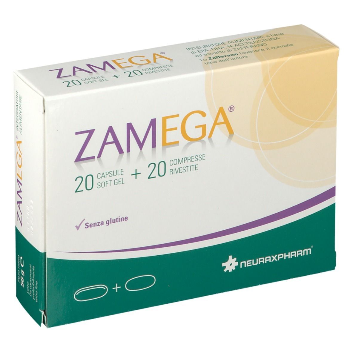 ZAMEGA 20 CAPSULE SOFTGEL + 20 COMPRESSE RIVESTITE