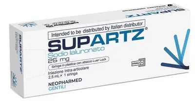 SIRINGA PRERIEMPITA INTRA-ARTICOLARE SUPARTZ ACIDO IALURONICO 25 MG 2,5 ML 1 PEZZO SIRINGA PRERIEMPITA INTRA-ARTICOLARE SUPARTZ ACIDO IALURONICO 25 MG 2,5 ML 1 PEZZO