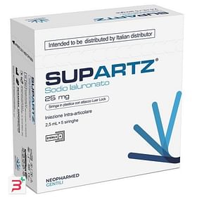Siringa Preriempita Intra Articolare Supartz Acido Ialuronico 25 Mg 2,5 Ml 5 Pezzi