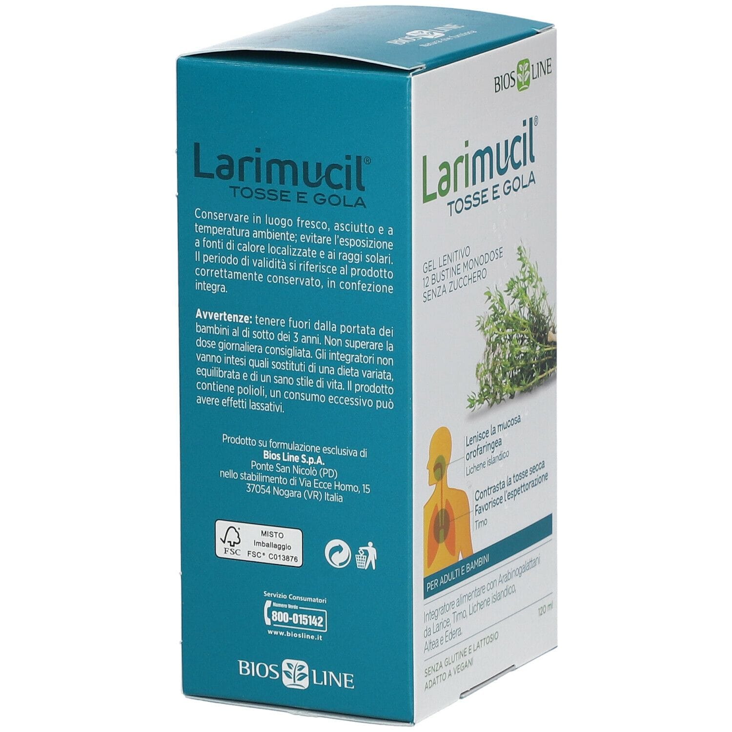 LARIMUCIL TOSSE GOLA 12 BUSTINE 10 ML