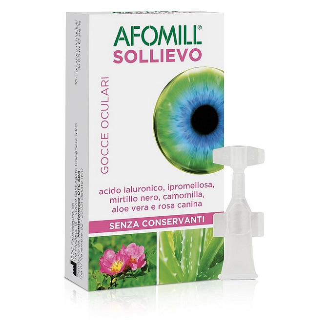 Afomill Sollievo Gocce Oculari Occhi 10 Fiale Da 0,5 Ml