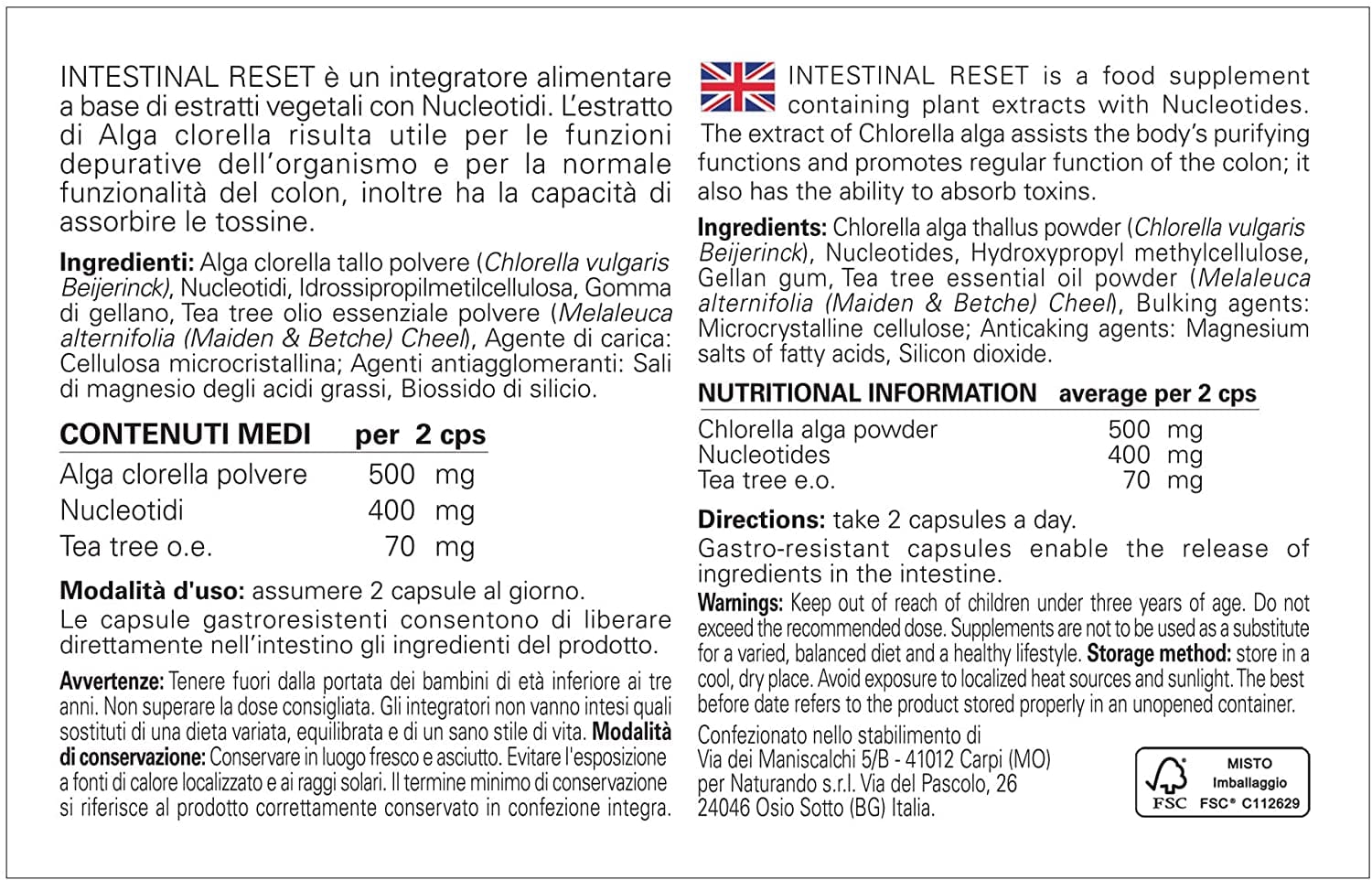 INTESTINAL RESET 30 CAPSULE