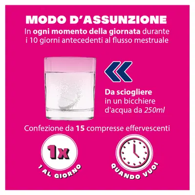 Buscofen Premestruale Integratore Alimentare, Magnesio, Vitamina B6, Vitamina E, Calcio, per i Giorni Prima Del Ciclo, 15 cpr eff. Buscofen Premestruale Integratore Alimentare, Magnesio, Vitamina B6, Vitamina E, Calcio, per i Giorni Prima Del Ciclo, 15 cpr eff.