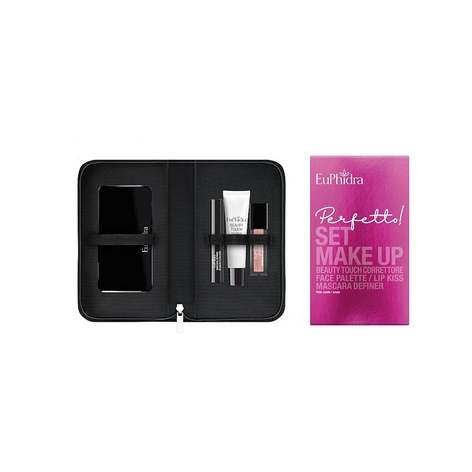 Euphidra Set Make Up Pelli Chiare/Medie Con 1 Correttore + 1 Mini Mascara + 1 Lipgloss + 1 Face Palette