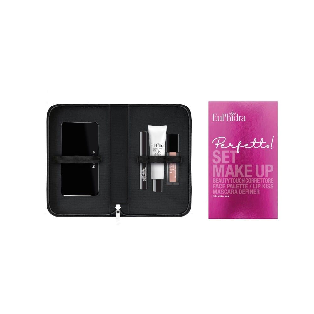 Euphidra Set Make Up Pelli Medie/Scure Con 1 Correttore + 1 Mini Mascara + 1 Lipgloss + 1 Face Palette