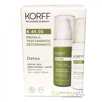 KORFF DETOX SIERO GIORNO 30 ML + NOTTE 30 ML