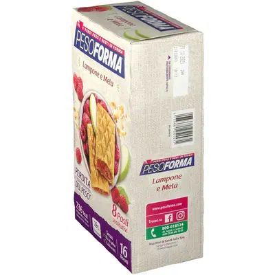 PESOFORMA BISCOTTI LAMPONE E MELA 16 BISCOTTI X 33G 8 PASTI SOSTITUTIVI PESOFORMA BISCOTTI LAMPONE E MELA 16 BISCOTTI X 33G 8 PASTI SOSTITUTIVI