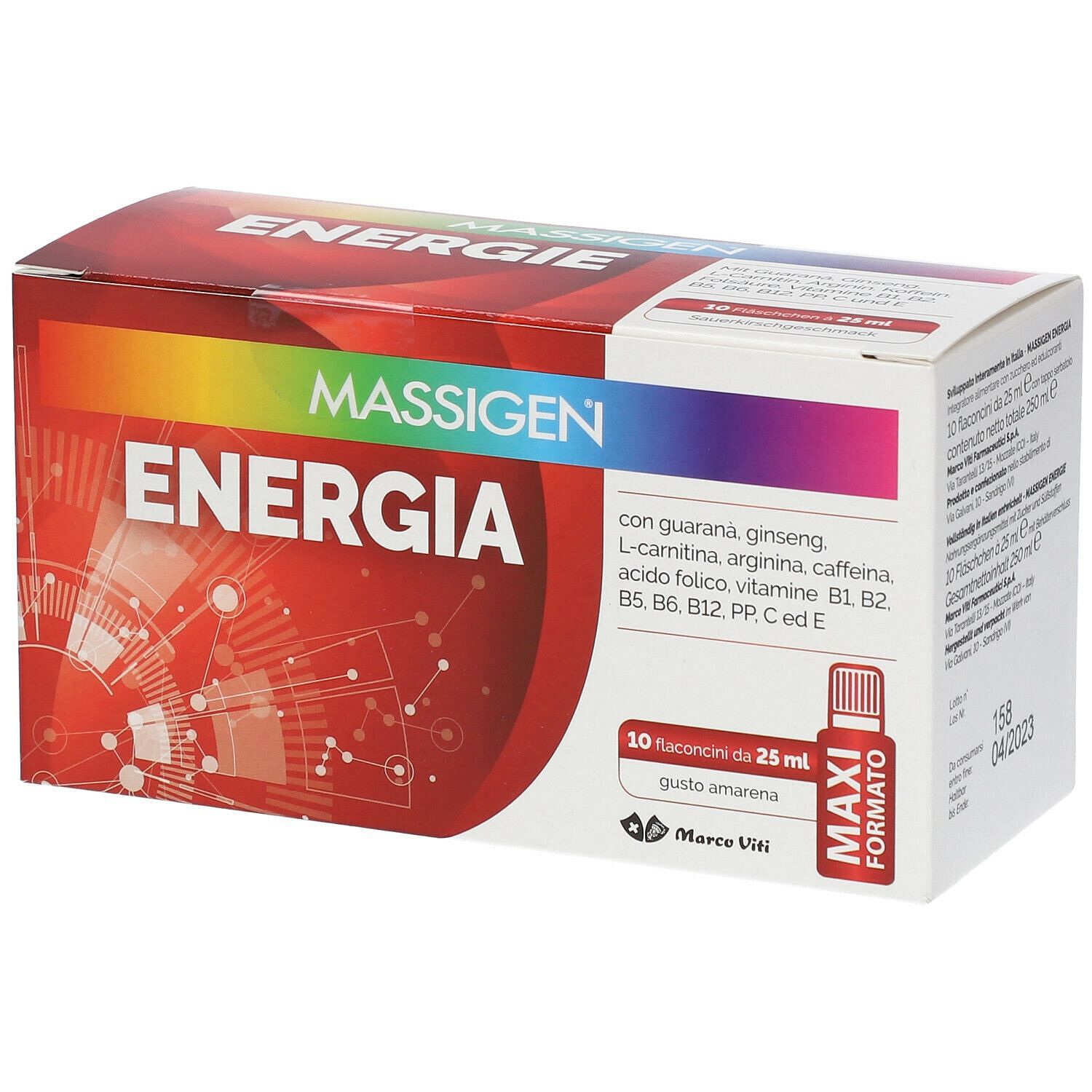 Massigen Energia 10 Flaconi Da 25 Ml