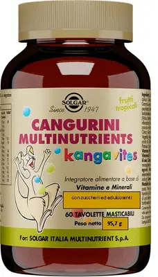 CANGURINI MULTINUTRIENTS FRUTTI TROPICALI 60 TAVOLETTE CANGURINI MULTINUTRIENTS FRUTTI TROPICALI 60 TAVOLETTE