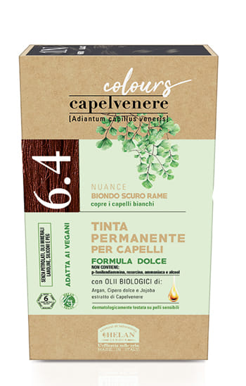 CAPELVENERE COLOURS TINTA CAPELLI 6,4N BIONDO SCURO RAME