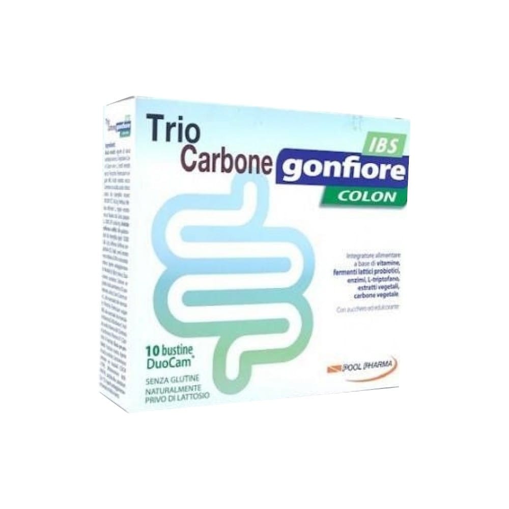 TRIOCARBONE GONFIORE IBS 10 BUSTE DUOCAM DA 2 G + 1,5 G