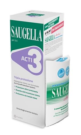 Saugella Acti3 250 Ml + Assorbenti Interni Omaggio