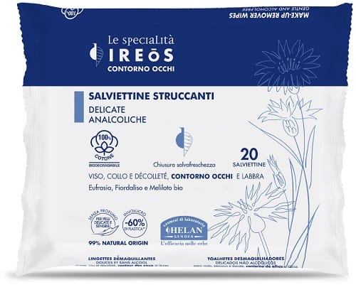 IREOS SALVIETTINE STRUCCANTI DELICATI ANALCOLICHE 20 PEZZI