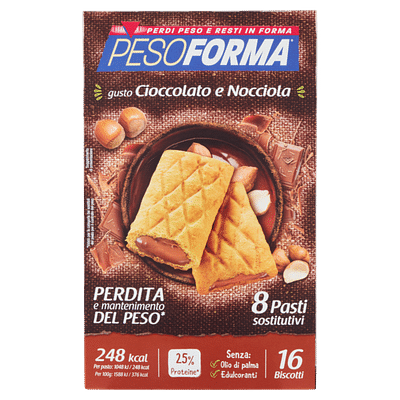 PESOFORMA BISCOTTO CIOCCOLATO NOCCIOLA 16 PEZZI 33 G