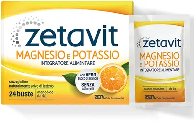 ZETAVIT MAGNESIO POTASSIO 24 BUSTINE DA 4 G ZETAVIT MAGNESIO POTASSIO 24 BUSTINE DA 4 G