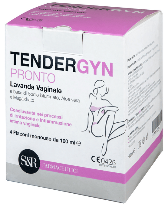 TENDERGYN PRONTO LAVANDA VAGINALE A BASE DI SODIO IALURONATO ALOE VERA E MAGARLDRATO 4X100 ML