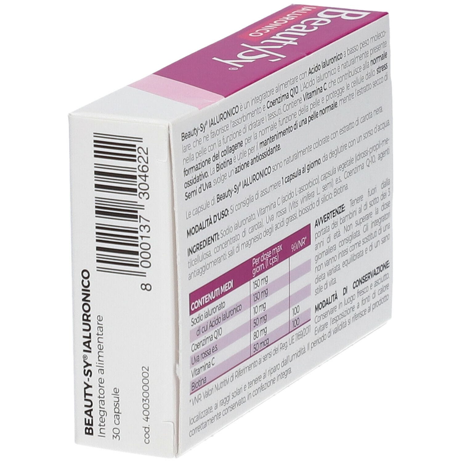 BEAUTY SY IALURONICO 30 CAPSULE