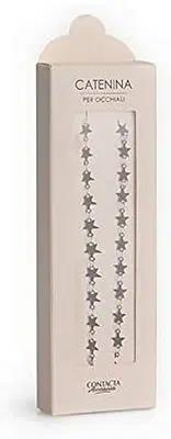 CONTACTA CATENINA OCCHIALI STELLE/ORO 1 PEZZO CONTACTA CATENINA OCCHIALI STELLE/ORO 1 PEZZO
