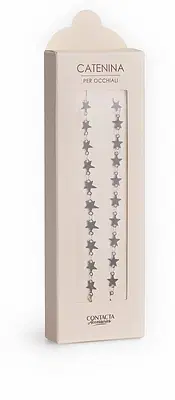 CONTACTA CATENINA OCCHIALI STELLE/ARGENTO 1 PEZZO CONTACTA CATENINA OCCHIALI STELLE/ARGENTO 1 PEZZO