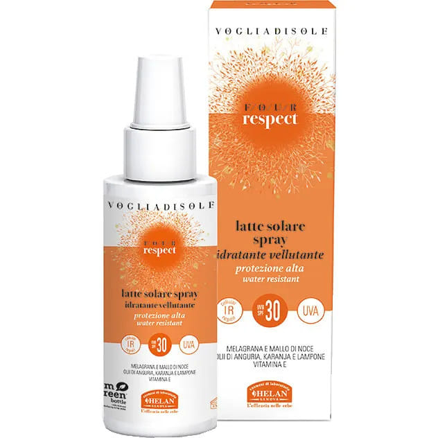 VOGLIADISOLE FOUR RESPECT LATTE SOLARE SPRAY SPF30 VISO E CORPO 100 ML