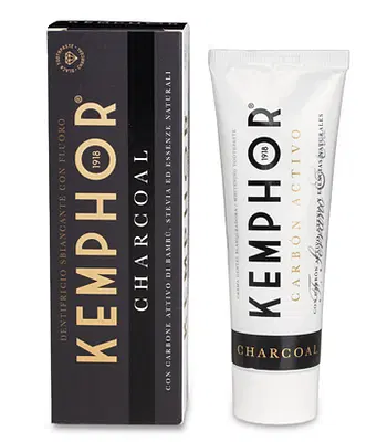 KEMPHOR CHARCOAL DENTIFRICIO SBIANCANTE CON FLUORO 75 ML KEMPHOR CHARCOAL DENTIFRICIO SBIANCANTE CON FLUORO 75 ML