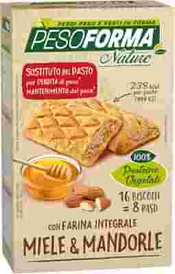 PESOFORMA BISCOTTO INTEGR MIELE MANDORLE 16 PEZZI 33 G