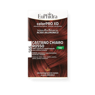 EUPHIDRA COLORPRO GEL COLORANTE CAPELLI XD 566 CASTANO CHIARO ROSSO 50 ML + ATTIVANTE + BALSAMO + GUANTI
