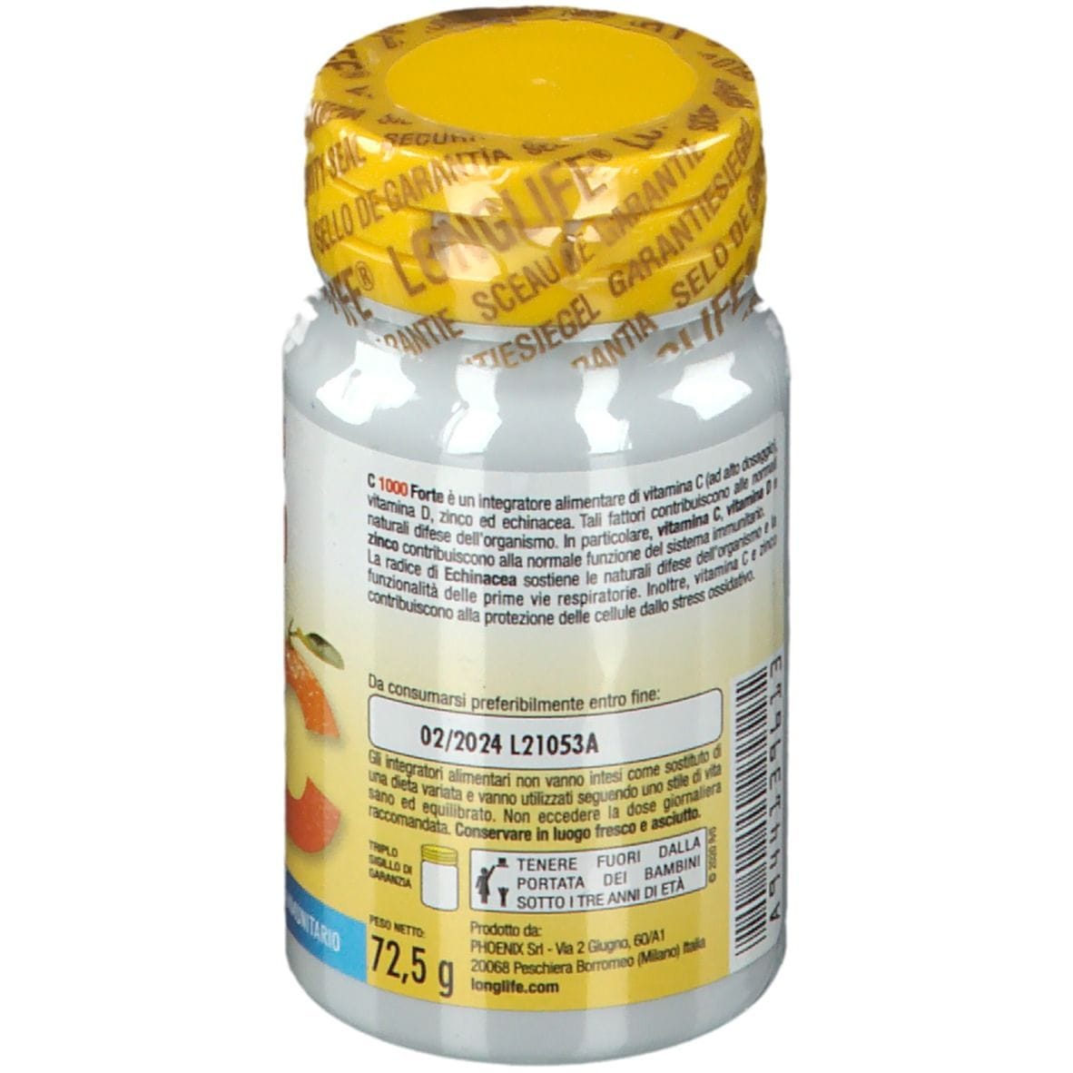 LONGLIFE C 1000 FORTE 50 TAVOLETTE RIVESTITE SENZA GLUTINE