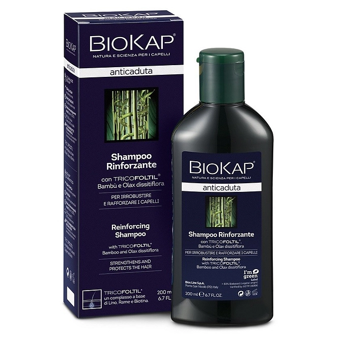 Biokap Shampoo Rinforzante Anticaduta Con Tricofoltil Nuova Formula 200 Ml