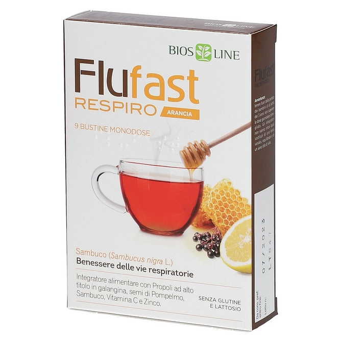 Apix Propoli Flufast Respiro Arancia 9 Buste Biosline