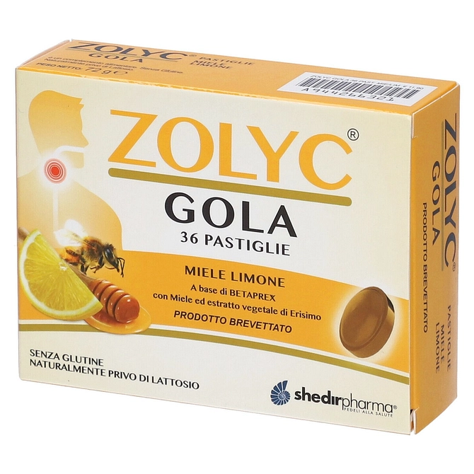 Zolyc Gola Miele/Limone 36 Pastiglie