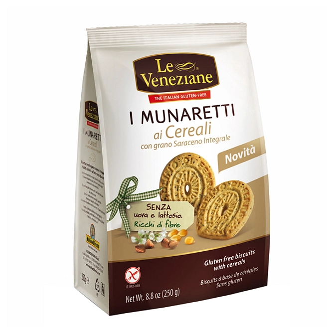 Le Veneziane Munaretti Biscotti Cereali Grano Saraceno Integrale 250 G
