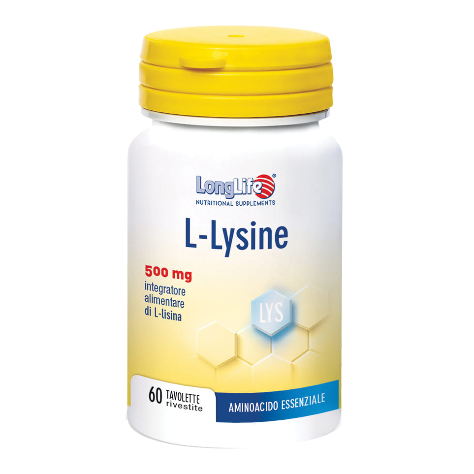 LONGLIFE L-LYSINE 500MG 60 TAVOLETTE RIVESTITE DA 860 MG