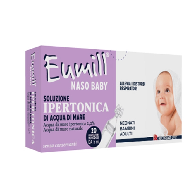 Eumill Naso Baby Soluzione Ipertonica 20 Contenitori Monodose 5 Ml