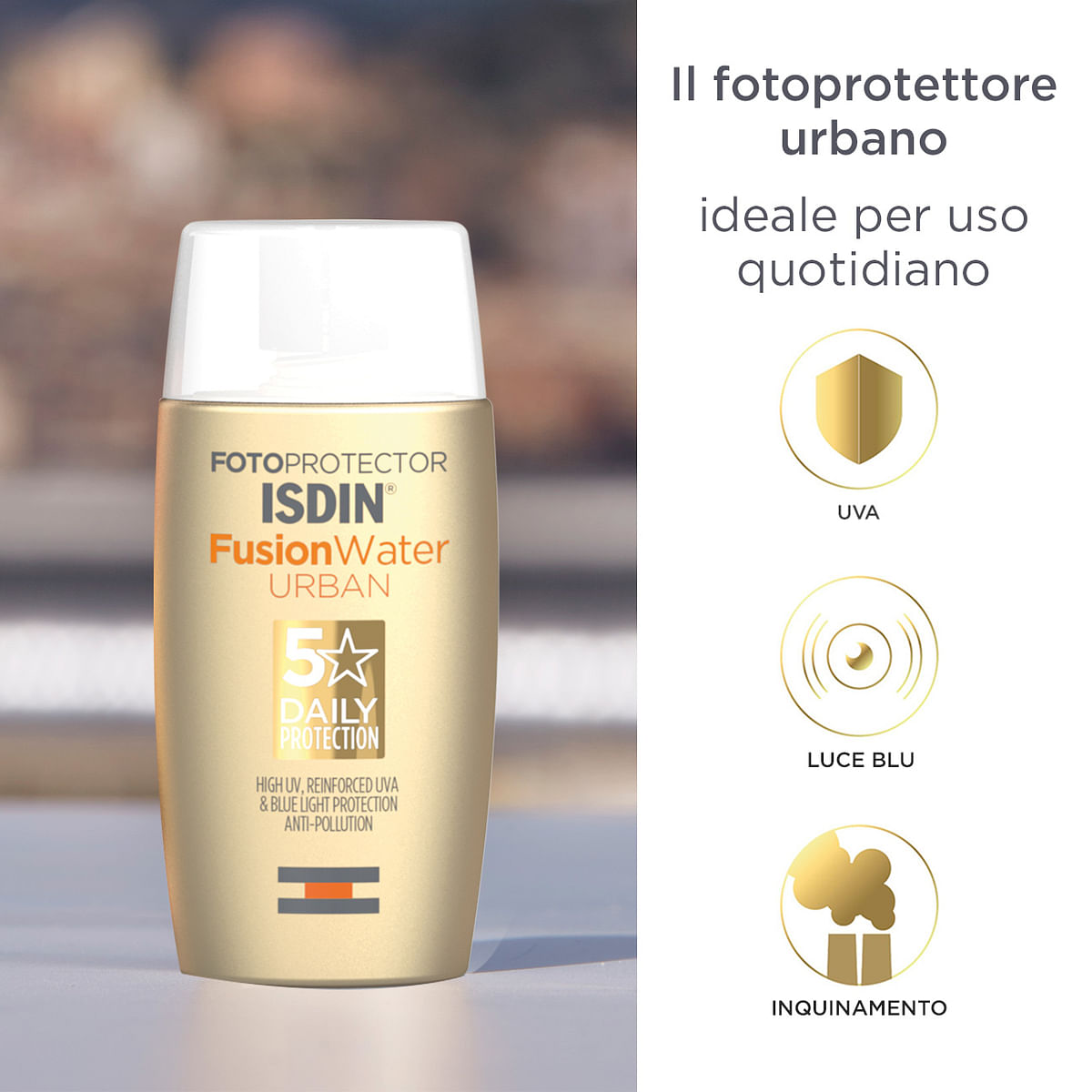 Fotoprotector Fusion Water Urban Spf30 50 Ml