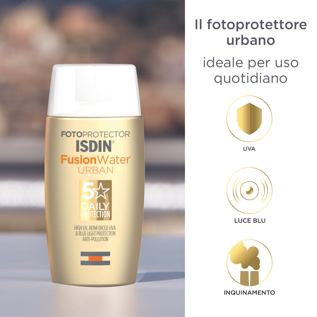 Fotoprotector Fusion Water Urban Spf30 50 Ml