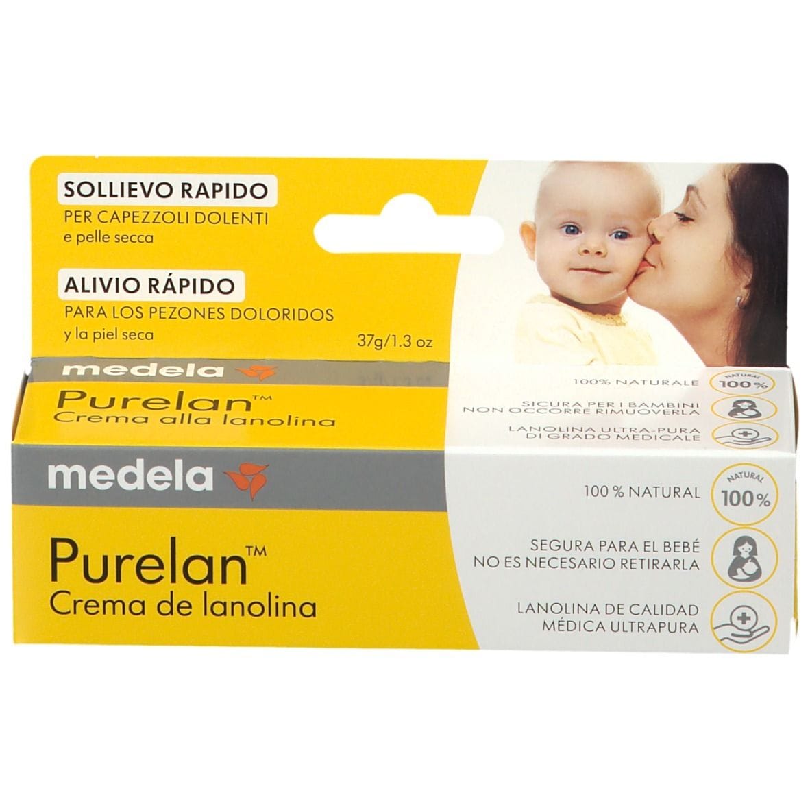 NEW PURELAN CREMA CAPEZZOLI E PELLE SECCA 100% LANOLINA 37 G