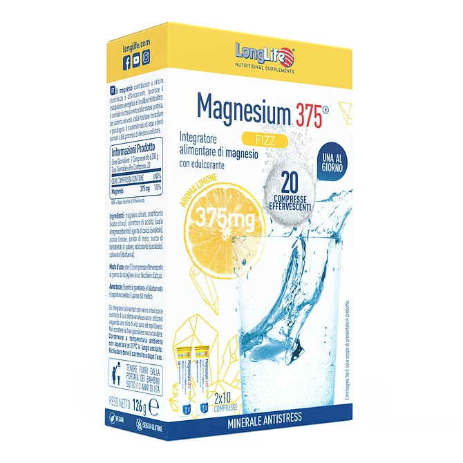 Longlife Magnesium 375 Fizz 20 Compresse Effervescenti