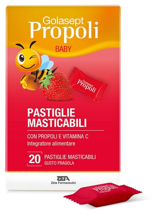 GOLASEPT PROPOLI BABY FRAGOLA 20 PASTIGLIE MASTICABILI